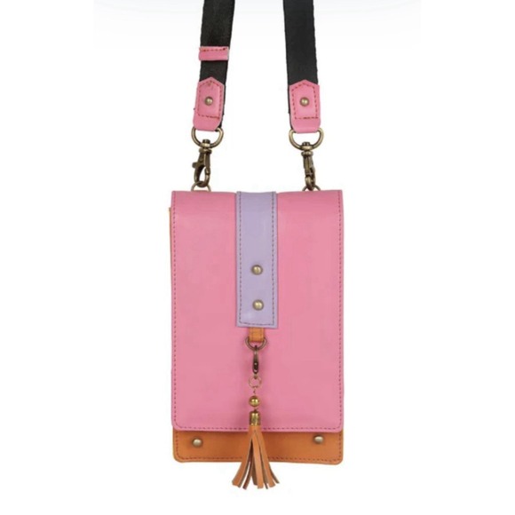 foxiedox Handbags - Foxie Vegan Leather Crossbody Purse Pink‎ Orange Purple Yellow Ethical NWT